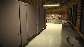 fan gets pounded in bathroom