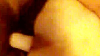 Girl bent over and fucked hard doggystyle by dude with dick sleeve