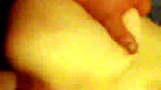 Girl bent over and fucked hard doggystyle by dude with dick sleeve