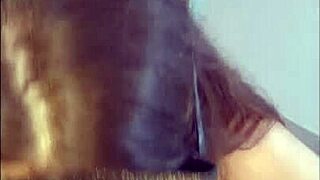 Beautiful Latina with big tits and curvy ass gives an intense blowjob in this homemade video