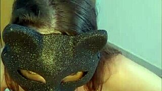 Beautiful Latina with big tits and curvy ass gives an intense blowjob in this homemade video