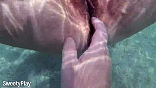 Mature Whore's Tight Pussy Creampied Underwater