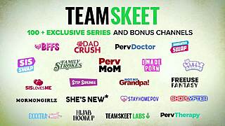 stepbro gets addicted to his stepsister's huge tits