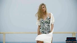 does francy torino's petite body look hot stripping outdoors?