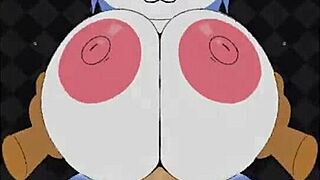 Krystal and Fox Mccloud Engage in Titty Fuck with Monster Cock in Furry Game