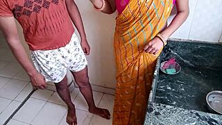 Naughty Maid's Newlywed Daughter Banged in Kitchen