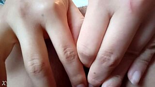 How Wide Can This Asian Teen 18+ Stretch Her Pussy with a Dildo?