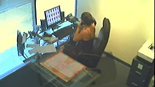 I Caught This Office Slut Masturbating at Work While Wearing Glasses