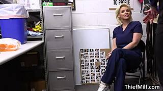 I banged that thief big tit nurse from behind in the backroom