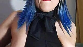 blonde secretary with tattoos on webcam