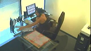 I Caught This Office Slut Masturbating at Work While Wearing Glasses