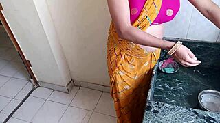 Naughty Maid's Newlywed Daughter Banged in Kitchen