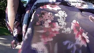 Hairy Mature Flashing Pants at Public Park!