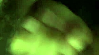 Ebony woman gives big dick blowjob in public bathroom