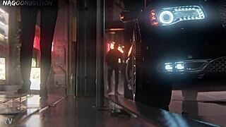 big booty secretary gets fucked in her boss's car by the driver