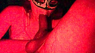 Masked Redhead Latina Sucking Big Cock In Homemade Amateur Scene