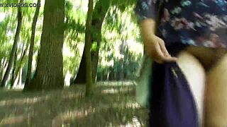 Hairy Mature Flashing Pants at Public Park!