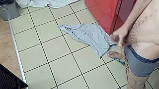 French Amateur in Satin Lingerie: Clothed Doggystyle with Blowjob and Rimjob