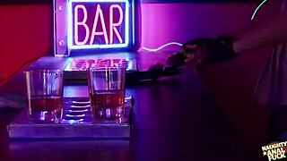 Policewoman's anal threesome with strip club employees