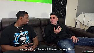 She Tricks Him for Towel, Fucks with Friends in Living Room Creampie