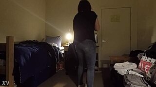 Whoa, caught this busty milf on hidden cam! Can you believe her curvy body?