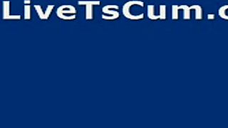 Hot shemale gives self facial cumshot