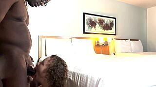 Blacvenum and Kween Bunny engage in sloppy hotel sex with deepthroat