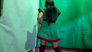 cochina duende hembra de la navidad espera la noche buena para encontrar un macho