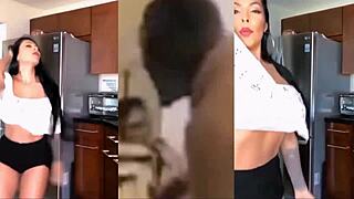 French Amateur in Satin Lingerie: Clothed Doggystyle with Blowjob and Rimjob