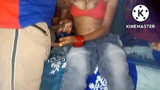 brunette lesbian strapon fucks her redhead lover with small tits hard outdoors