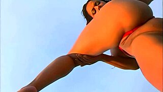 Posh girl sucks monster BBC fucked hard shaved pussy masturbation outdoors
