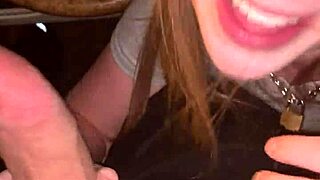 blonde petite teen sucks hung instructor's cock!