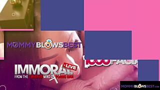 Hot big tittied neighbor visits for sloppy blowjob and face fucking in POV.