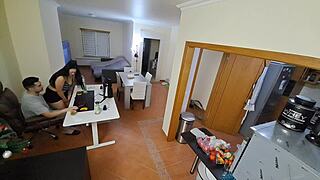 Maid On Flip Flops Receives Internal Cumshot