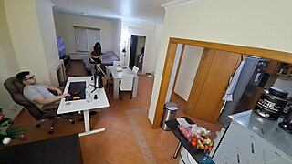 Maid On Flip Flops Receives Internal Cumshot