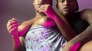 watch this amateur couple's intense squirting sex with big black cock