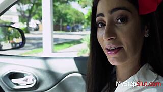 Step Dad Lifts Up Teen 18+ Skirt After Jasmine Vega