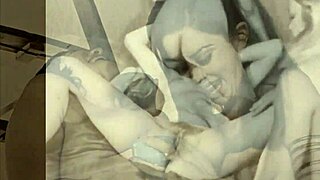 in a vintage setting, three hairy lesbians engage in pussy licking and eating in an antique threesome.