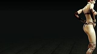 Redhead Whore Performs Striptease with Big Tits in Metro Last Light