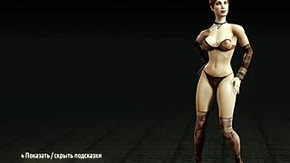 Redhead Whore Performs Striptease with Big Tits in Metro Last Light