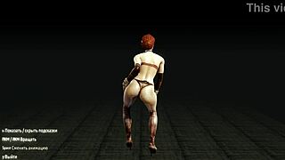 Redhead Whore Performs Striptease with Big Tits in Metro Last Light