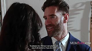 penny barber dominates ken, punishing him with spanking and deepthroat