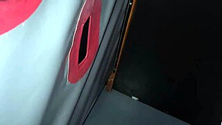 Wife in Skirt at Gloryhole: Old Cuckold Watches Juicy Pussy Creampie?