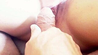 what's the naughty wife doing with her hairy pussy and big clit?