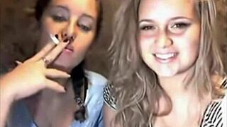 Girls on cam smoking cigarettes and chatting