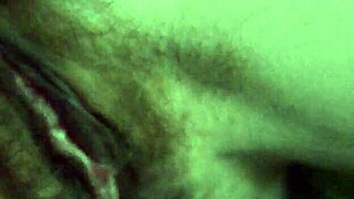 Young Teen Spreading Wet Hairy Pussy In Low Light