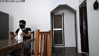 Perverted Stepfather Jerks Off Watching Her In Bathroom