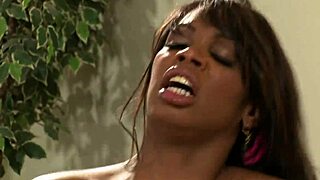 horny black chick with a bubble butt gets pounded by white dick