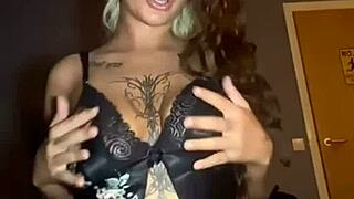 Slutty goth teen 18+ fucks her big ass solo