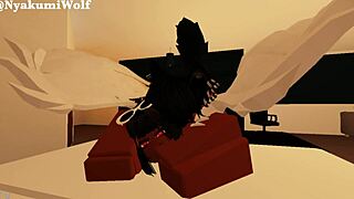 Emptying balls into beautiful ebony futanari with monster cock!